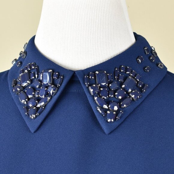 Trina Turk Gaudin Dress Navy NEW - 10 - Picture 3 of 11